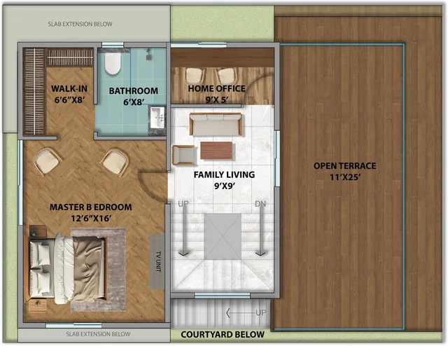 HPR Avani West villa - Second floor floor plan HPR Avani West villa - Second floor floor plan