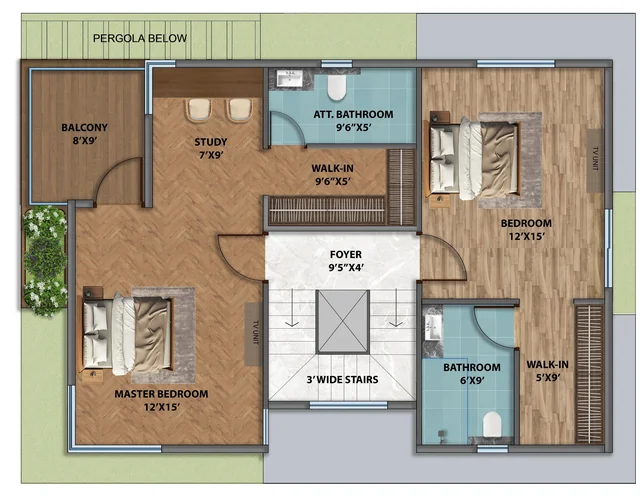 HPR Avani East villa - First floor floor plan HPR Avani East villa - First floor floor plan